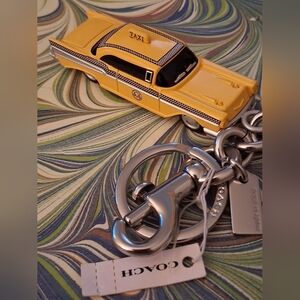 Coach NY Taxi Bag Charm /Keyring Yellow and Black New w TAG